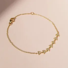 0.10CTW Diamond Triangle Shape Bracelet