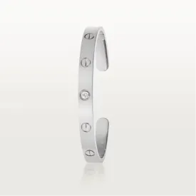 0.10CTW Minus Design Open Bangle Bracelet