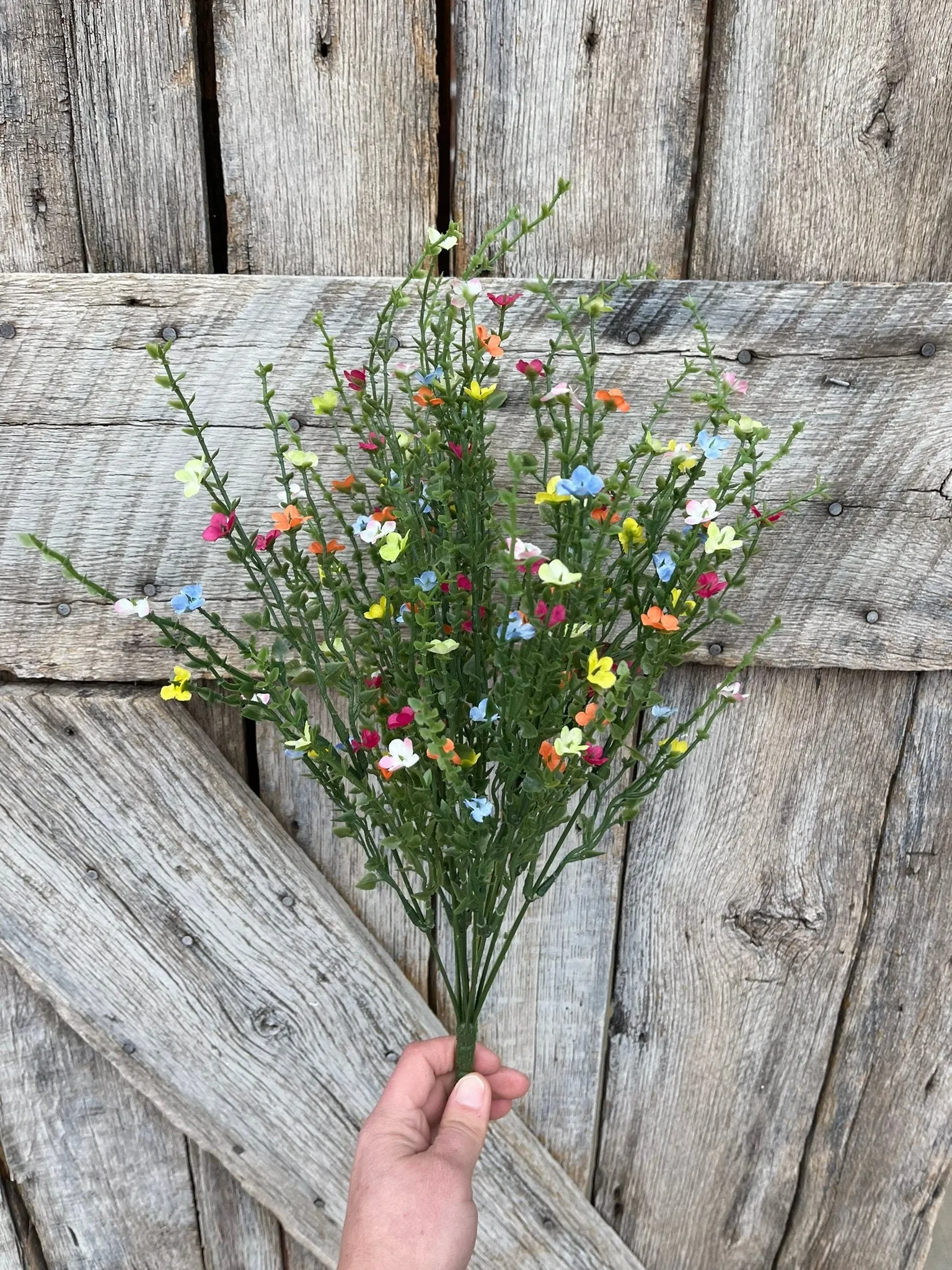 21" Multi Colored Flowering Bush, Floral Filler Bush