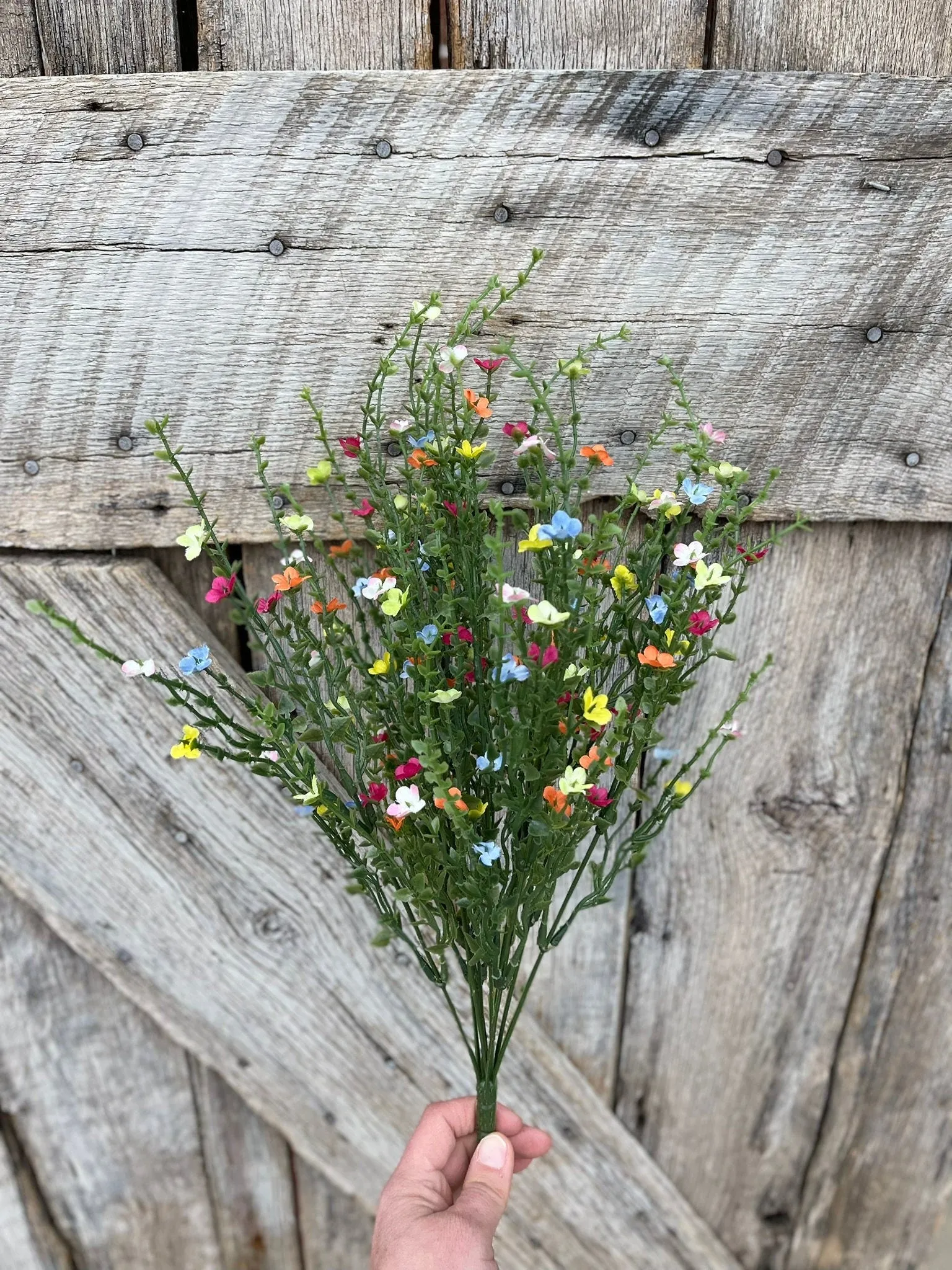 21" Multi Colored Flowering Bush, Floral Filler Bush