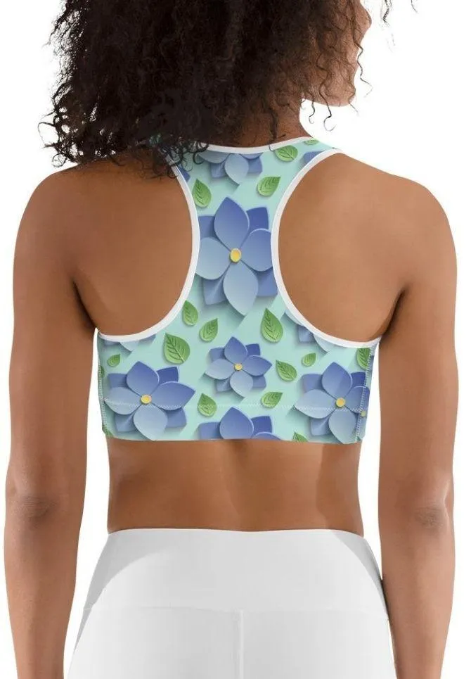 3D Floral Sports Bra