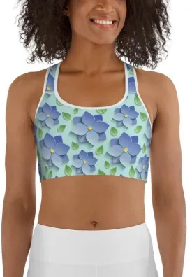 3D Floral Sports Bra