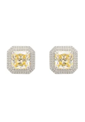 Arianna Lemon Topaz Stud Earrings Silver