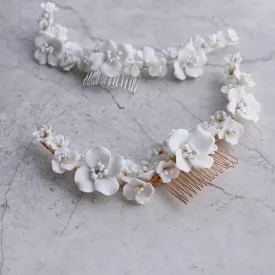 Aveira Ceramic Floral Hair Comb