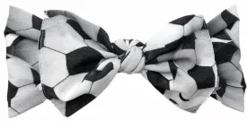 Baby Bling Bows Patterned Knot–Soccer