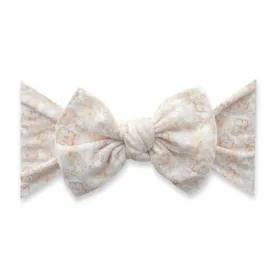 Baby Bling Bows PRINTED KNOT--Pretty in Peach