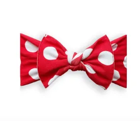 Baby Bling Bows PRINTED KNOT: Red Polka Dot