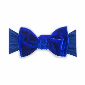 Baby Bling Bows VELVET KNOT--COBALT