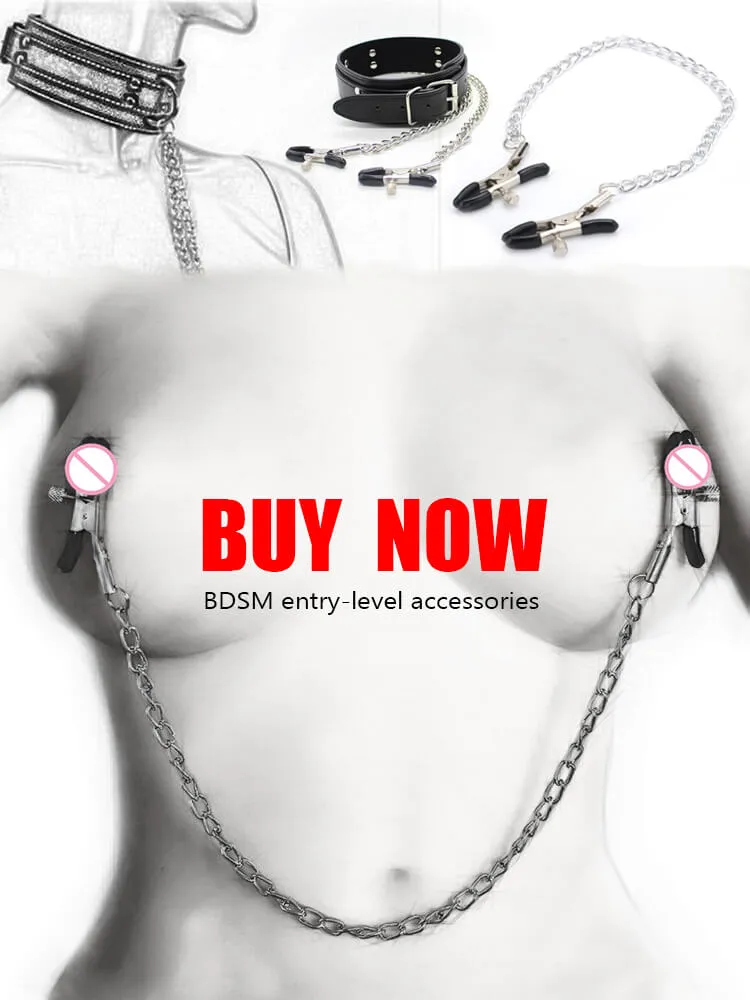 BDSM Nipple Clips Clitoris Clamps Collar Bondage Accessories Flirt Training Female Erotic Toys for Couples Masochism