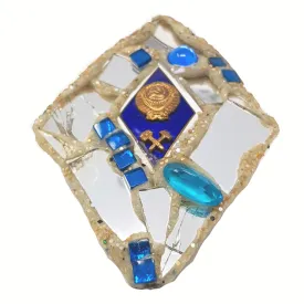 BLUE AND SILVER DIAMOND BROOCH - BLUE DIAMOND, 1997