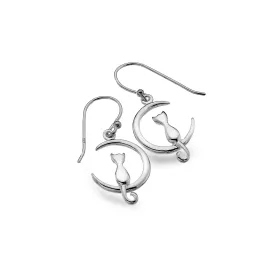 Cat on the Moon Earrings