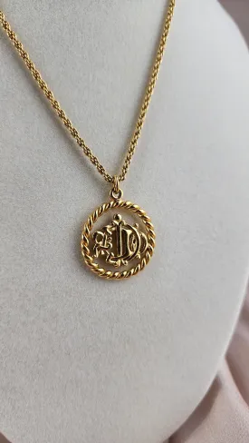 Christian Dior Monogram Pendant Necklace