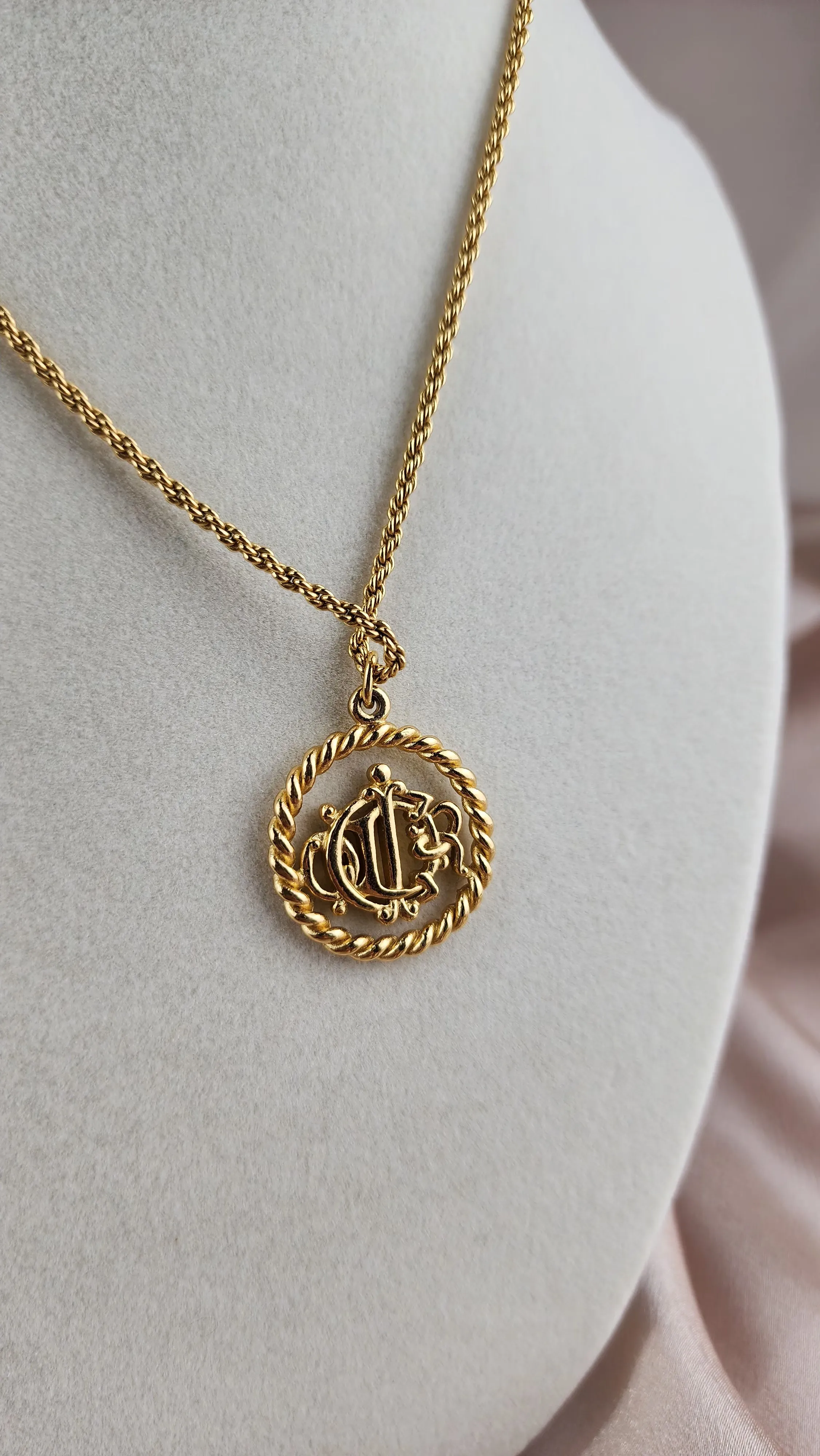 Christian Dior Monogram Pendant Necklace