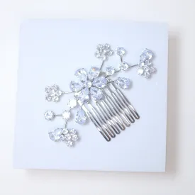 Cubic Zirconia, Charismatic Teardrop Floral  Bridal Hair Comb, Bridal Hair Accessories, Wedding Hair Accessory, Bridal Hair Comb.