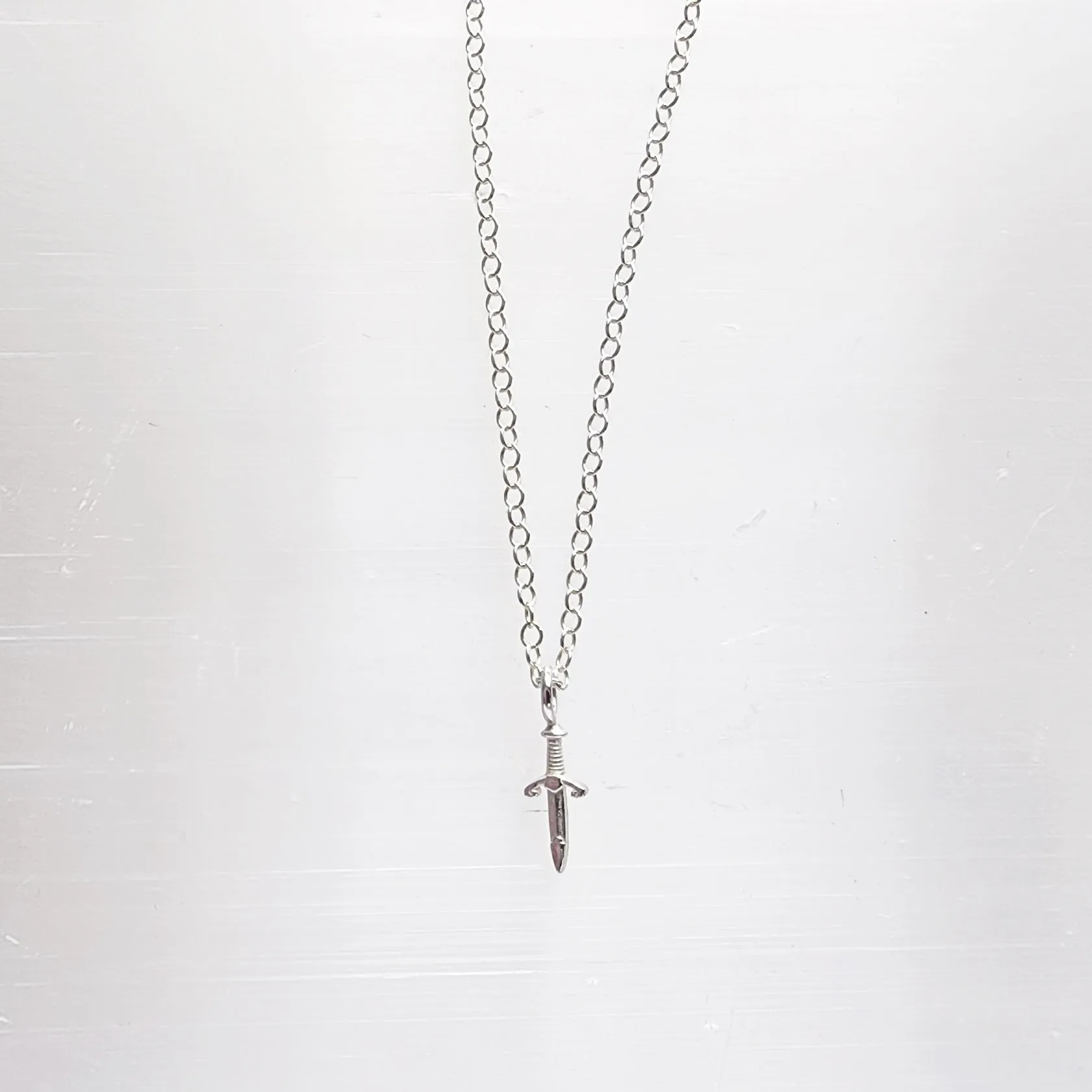 Danity Sword Layering Necklace in Sterling Silver