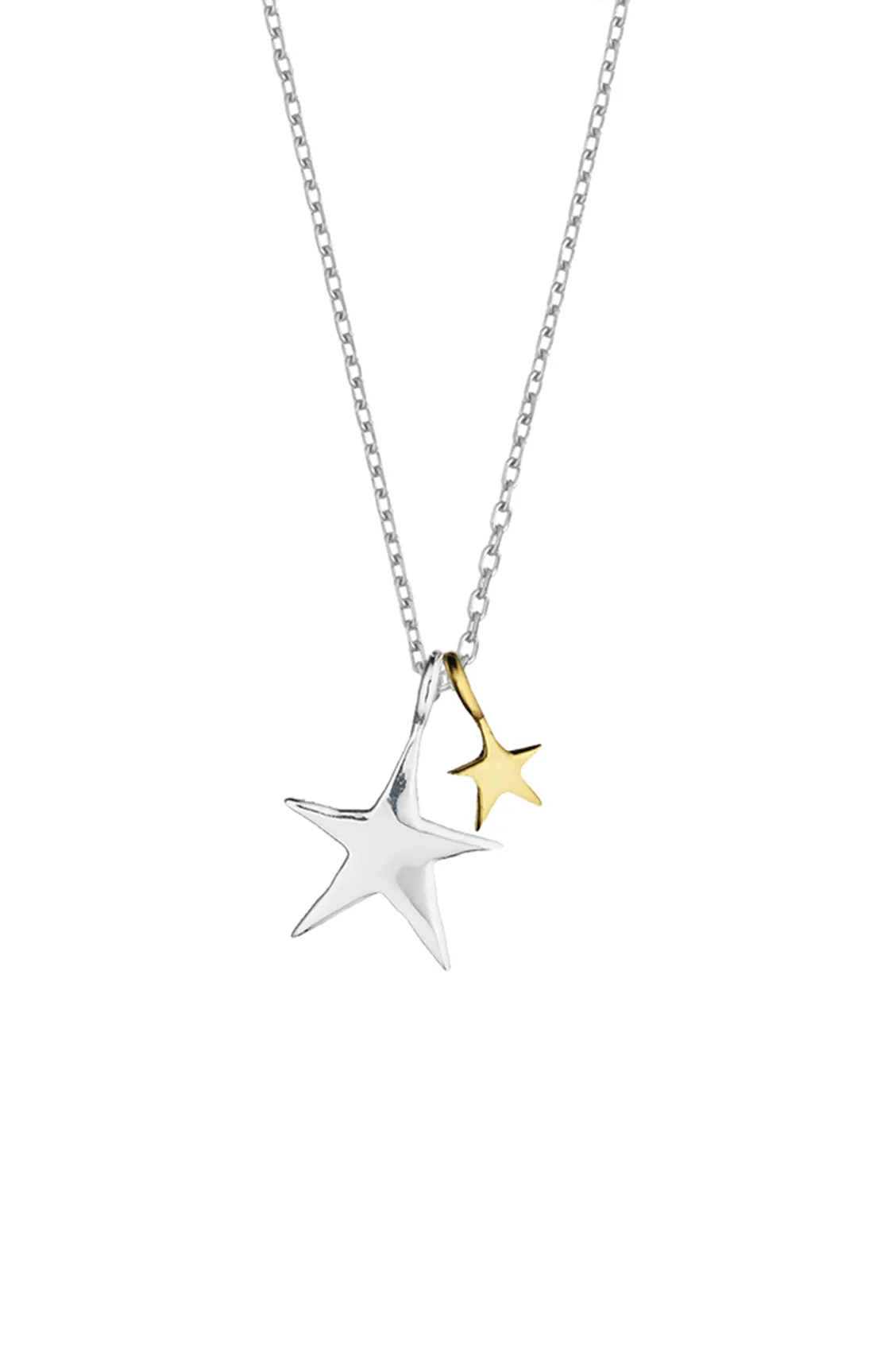 Double Hand Drawn Star Necklace