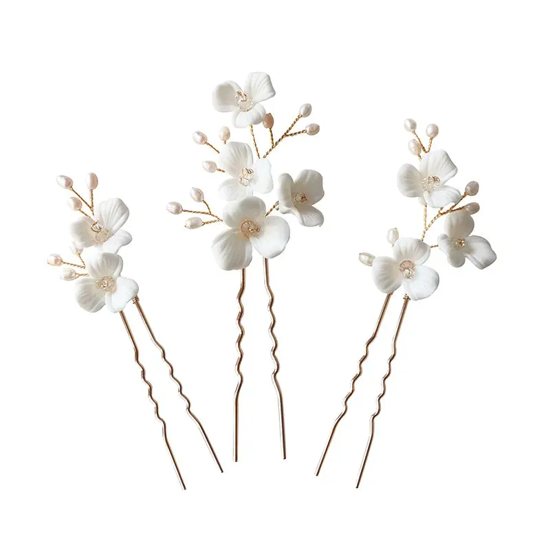 Ellory Pearl Ceramic Hair Pins