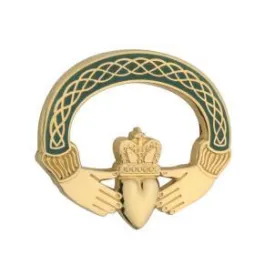 Enamel Claddagh Brooch