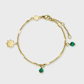 Essentielle Bracelet Daisy Green, Gold Colour