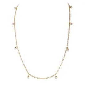 Fairley Pearl Pom Necklace Gold