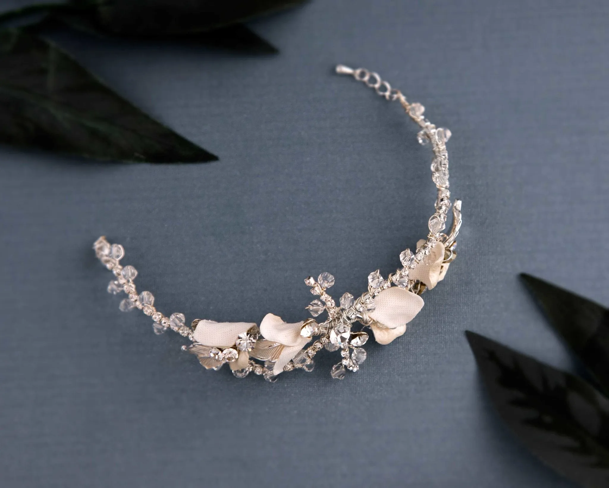 Hand-Made Crystal Petals Bracelet