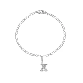 Letter X Starter Charm Bracelet