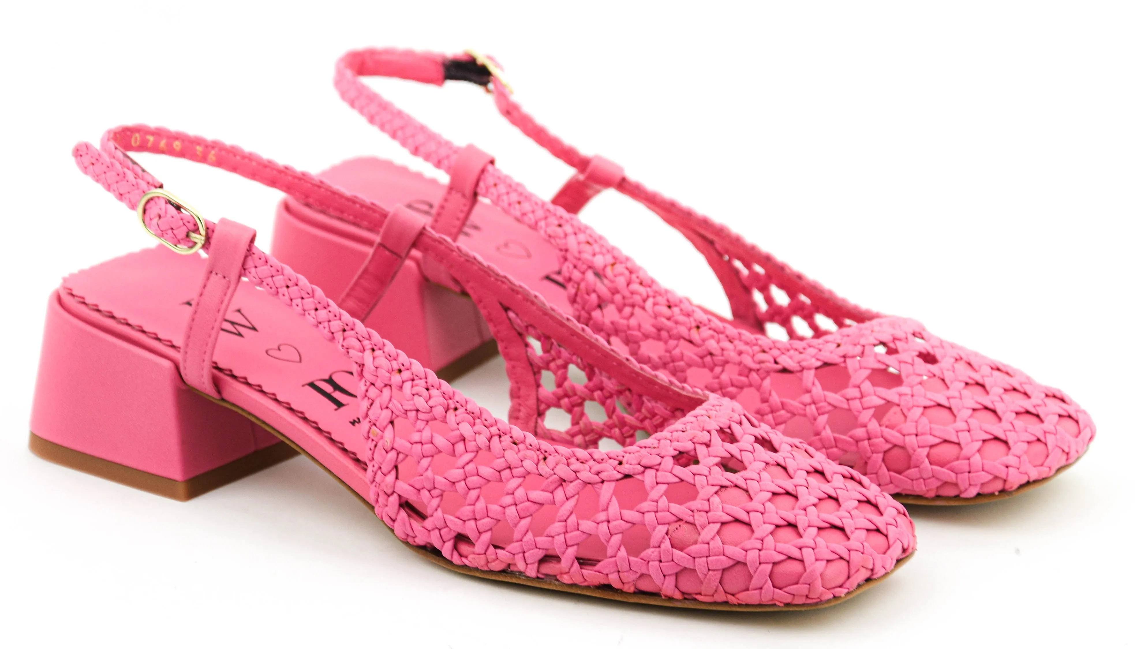 PAUL WARMER TIFFANY WOVEN SLINGBACK PINK