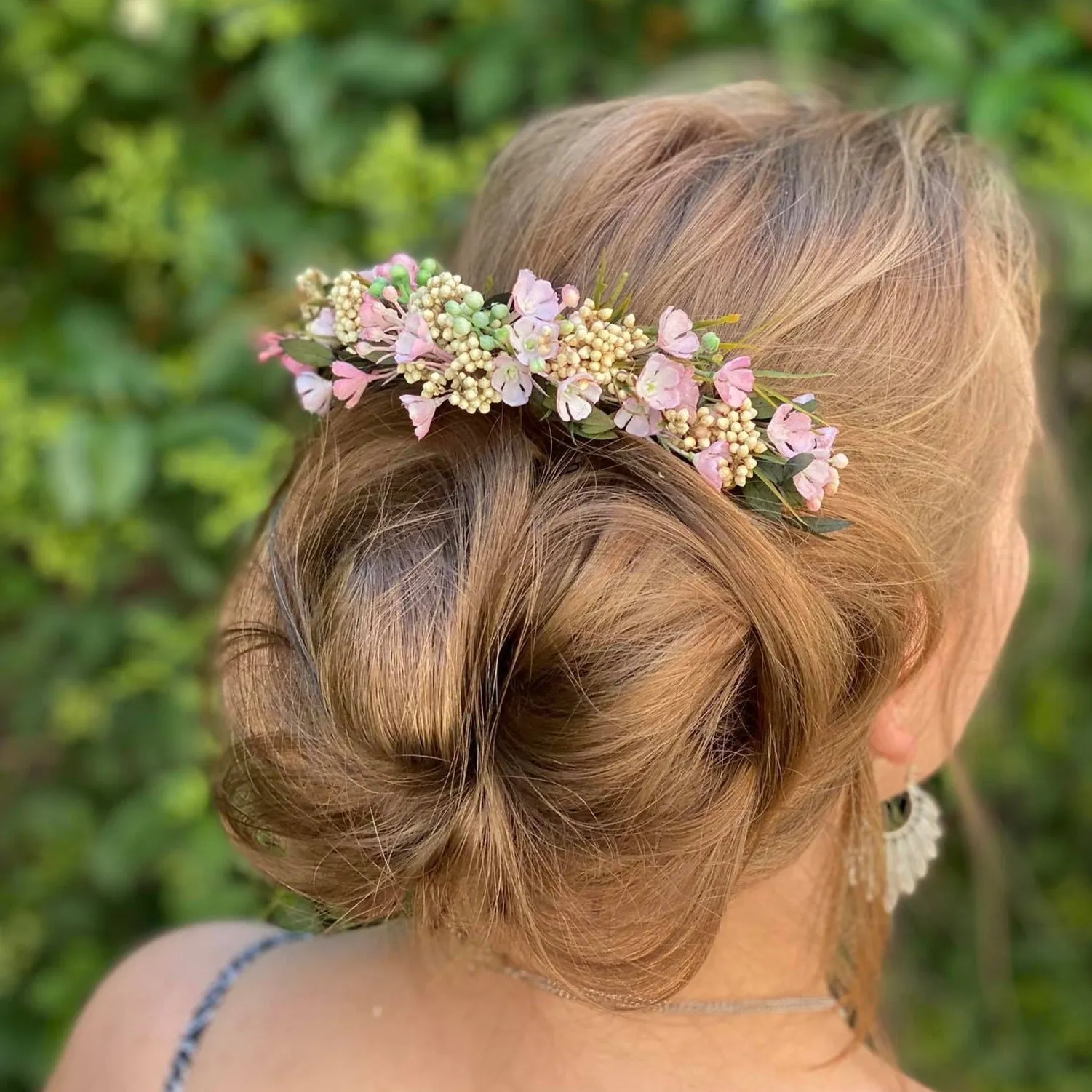 Romantic bridal hair comb Bridal hairstyle Flower hair comb Hair flowers Wedding comb Bridal hair fashion accessories Boho style